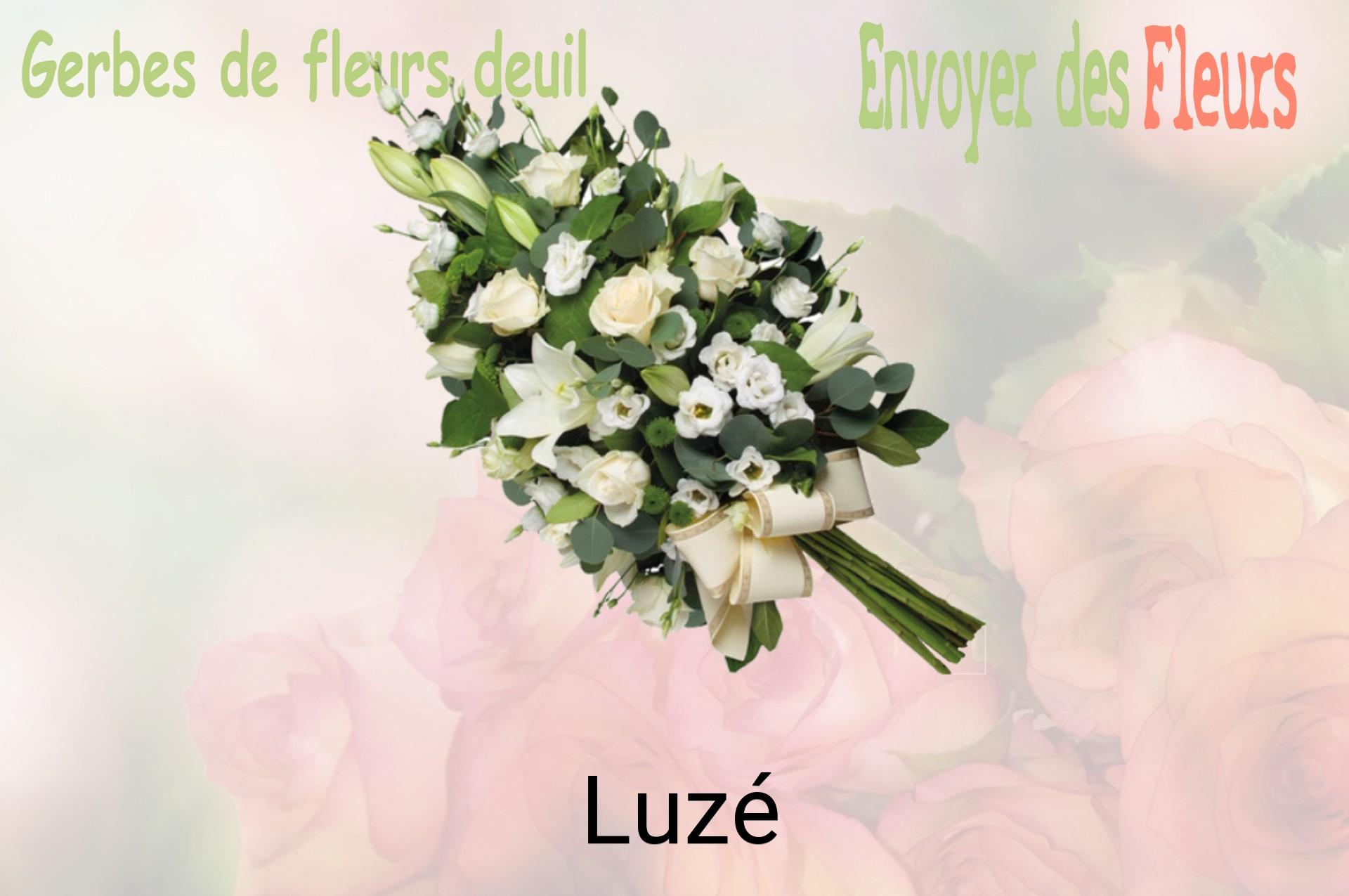 Gerbe de fleurs de deuil livrée à Luzé
